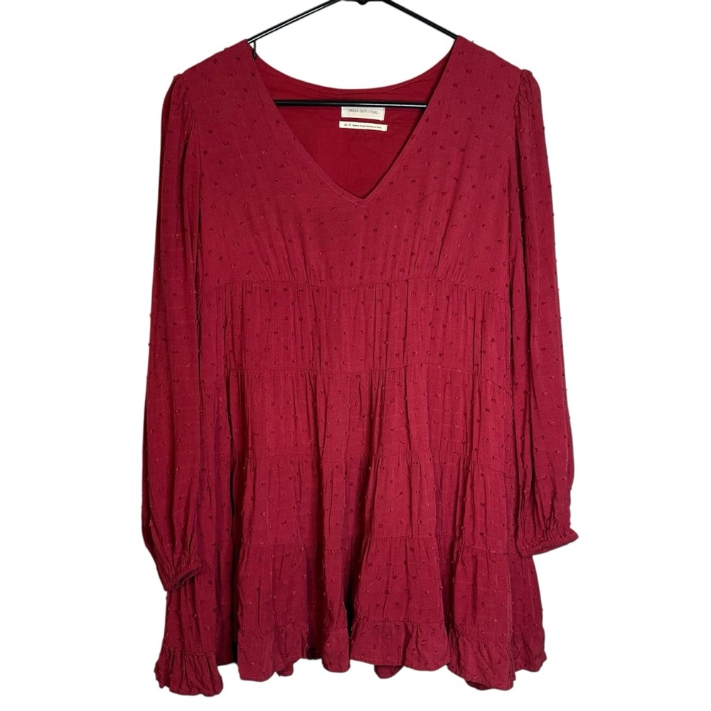 Urban Outfitters Swiss Dot Boho Ruffled Babydoll Dress Prairie Cottage Size‎ XS